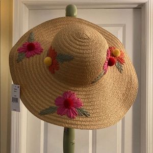 Betsy Johnson Floral Summer Beach Hat